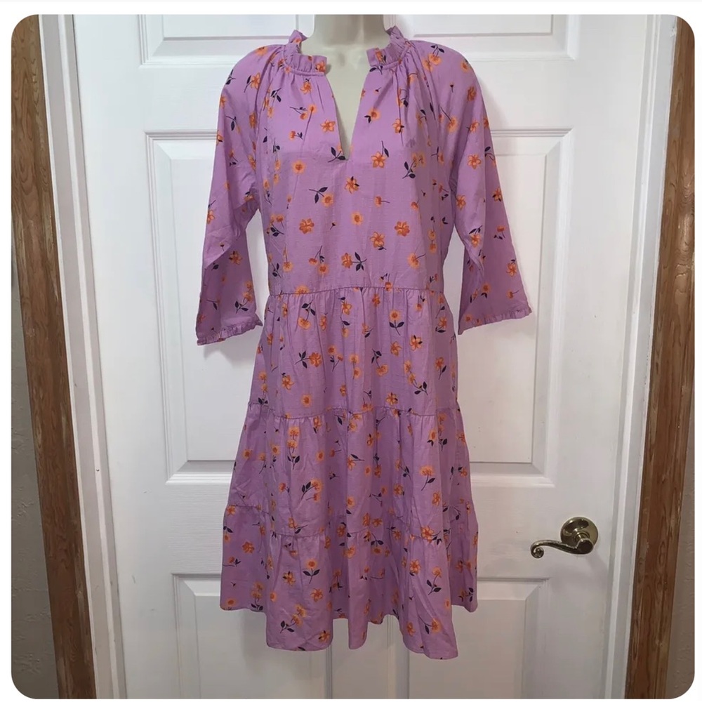 Ann Taylor Floral Tiered Dress Sz XS